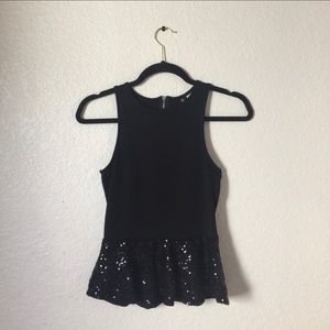 Classy Peplum Sequin Top 💄